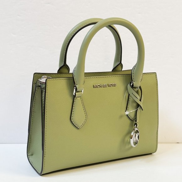 Michael Kors Sheila Small Satchel Shoulder Crossbody Bag Light Sage - Picture 5 of 12